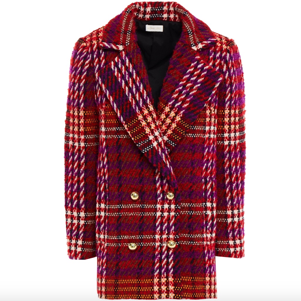 New Ronny Kobo Devon Double-Breasted Boucl Coat